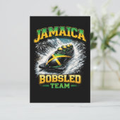Jamaikanisches Bobteam Dankeskarte (Stehend Vorderseite)