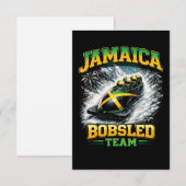 Jamaikanisches Bobteam Dankeskarte (Vorne/Hinten)