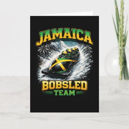Jamaikanisches Bobteam Feiertagskarte