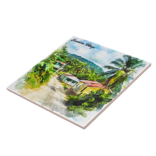 Jamaikanisches Dorf Fliese (Seite)