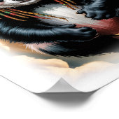 Jamaikanisches Engel-Panda-Design auf einer Poster (Ecke)