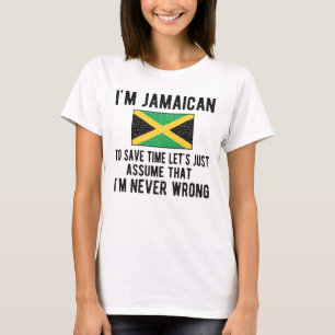 Jamaikanisches Erbe Jamaica Roots Jamaikanische Fl T-Shirt