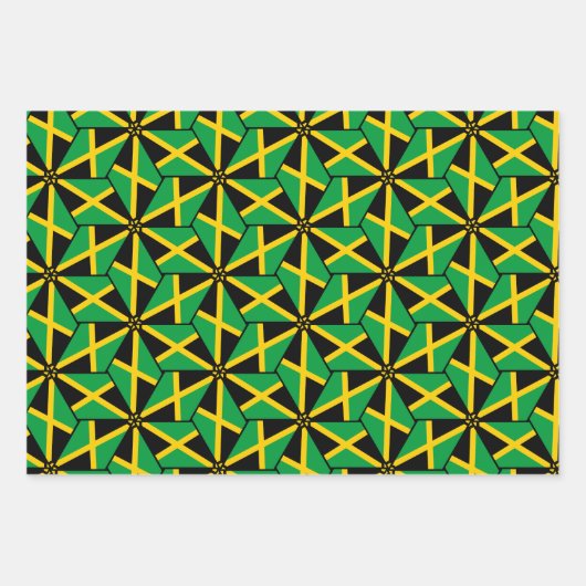 jamaikanisches Fahne-Papier-Flachblatt-Set 3 Geschenkpapier Set (Vorderseite 3)