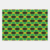 jamaikanisches Fahne-Papier-Flachblatt-Set 3 Geschenkpapier Set (Vorderseite 2)
