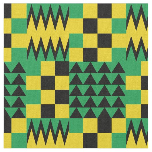 jamaikanisches Flaggenfarbenmuster Stoff (Nahaufnahme)