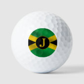 Jamaikanisches Flaggenmonogramm Golfball (Vorderseite)