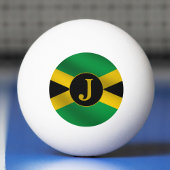 Jamaikanisches Flaggenmonogramm Tischtennisball