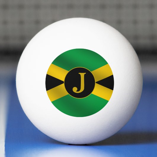 Jamaikanisches Flaggenmonogramm Tischtennisball