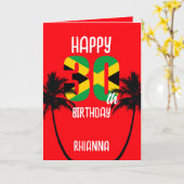 Jamaikanisches Glück 30. Geburtstag Karte (Gelbe Blume)