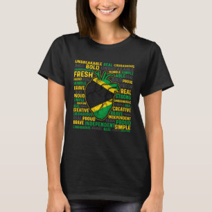 Jamaikanisches Herz Stolz Jamaika-Flagge Erbe Star T-Shirt