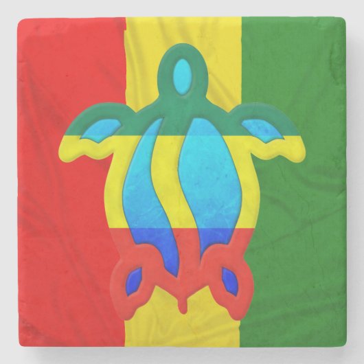 Jamaikanisches Honu Steinuntersetzer (Vorderseite)