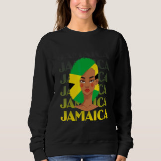 Jamaikanisches schwarzes Mädchen Unordentlicher Du Sweatshirt