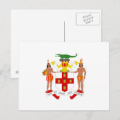 jamaikanisches Wappen Postkarte (Vorne/Hinten)