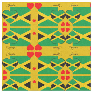 jamaikisches Design Fabric & jamaikanische Flagge, Stoff