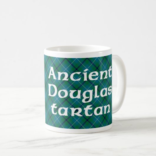 "Jamais Arrière" Ancient Douglas Tartan Tasse (VorderseiteRechts)
