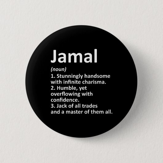 Jamal Definition Personalisiert Name Funny Birthda Button (Vorderseite)