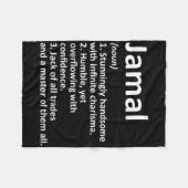 Jamal Definition Personalisiert Name Funny Birthda Fleecedecke (Vorderseite (Horizontal))