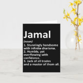 Jamal Definition Personalisiert Name Funny Birthda Karte (Gelbe Blume)