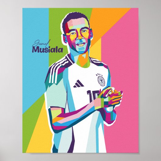 Jamal Musiala Wpap Pop Art Poster (Vorne)