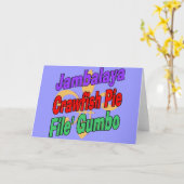 Jambalaya Crawfish Pie Cajun Dish Karte (Gelbe Blume)