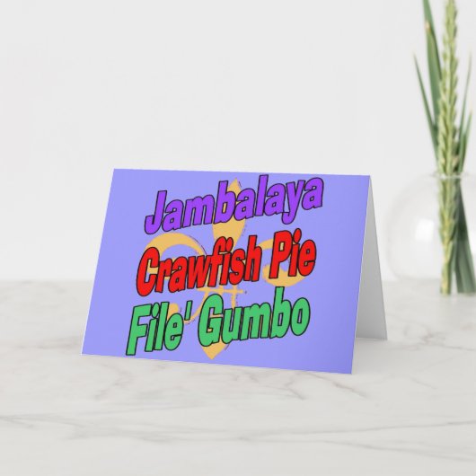 Jambalaya Crawfish Pie Cajun Dish Karte (Vorderseite)