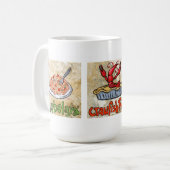 Jambalaya, Panzerkrebs-Torte, Datei-Gumbo-Tasse Kaffeetasse (Vorderseite Links)