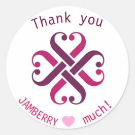 Jamberry danken Ihnen verschickender Umschlag Runder Aufkleber