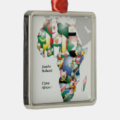 Jambo Habari Afrika ! I Liebe Afrika Ornament Aus Metall (Rechts)