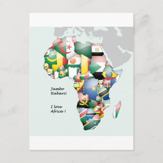 Jambo Habari Afrika ! I Liebe Afrika Postkarte (Vorderseite)