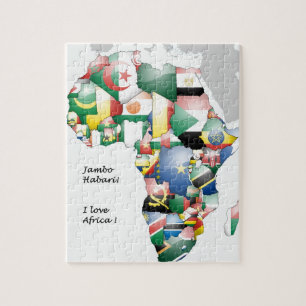 Jambo Habari Afrika ! I Liebe Afrika Puzzle