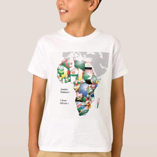 Jambo Habari Afrika ! I Liebe Afrika T-Shirt (Vorderseite)