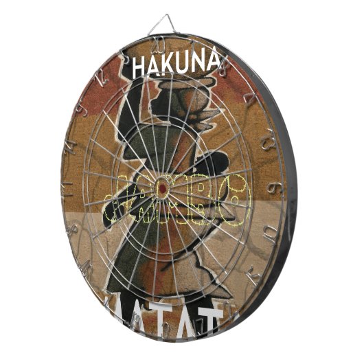 Jambo Habari Hakuna Matata. Dartscheibe (Vorderseite rechts)