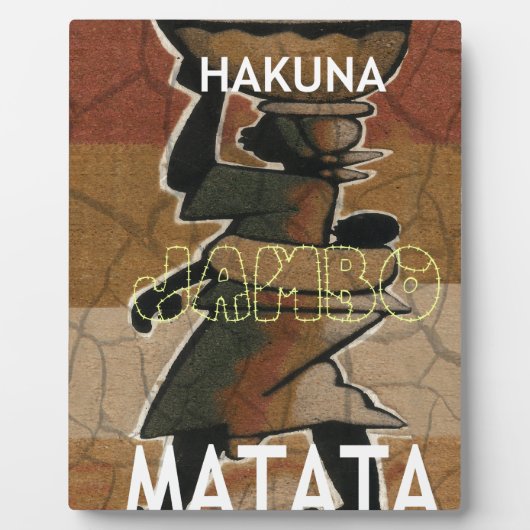 Jambo Habari Hakuna Matata. Fotoplatte (Vorderseite)
