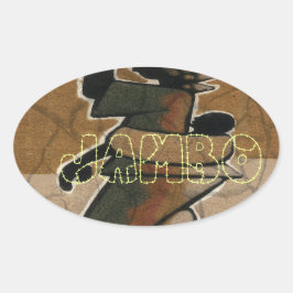 Jambo Habari Hakuna Matata. Ovaler Aufkleber