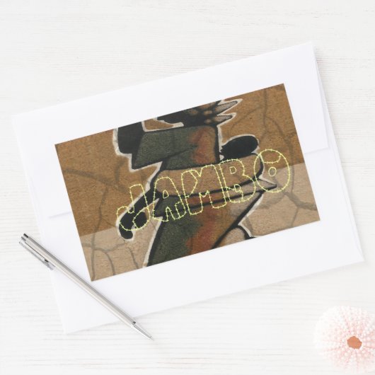 Jambo Habari Hakuna Matata. Rechteckiger Aufkleber (Umschlag)