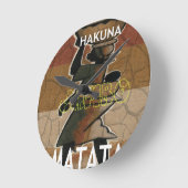 Jambo Habari Hakuna Matata. Runde Wanduhr (Winkel)