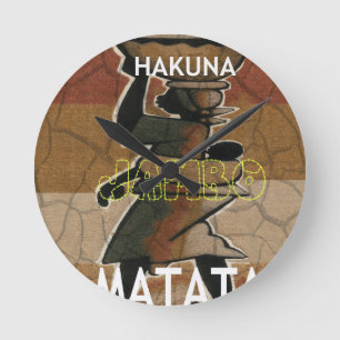 Jambo Habari Hakuna Matata. Runde Wanduhr