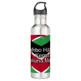 Jambo Habari! Kenya Hakuna Matata Art Design Edelstahlflasche