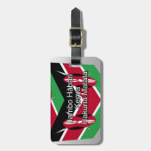 Jambo Habari! Kenya Hakuna Matata Gepäckanhänger (Vorderseite vertikal)