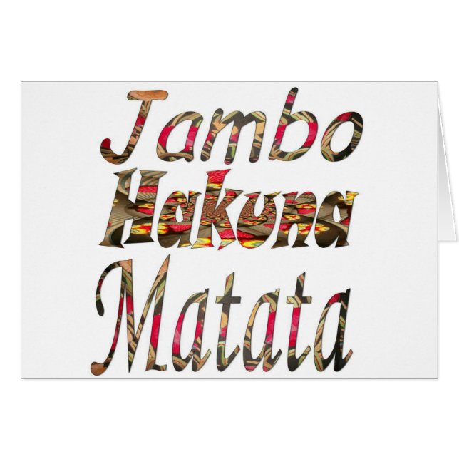 Jambo! Hakuna Matata (Vorderseite (Horizontal))