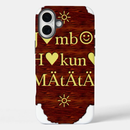 Jambo Hakuna Matata: African Art Print/Graphic Case-Mate iPhone Hülle (Rückseite)