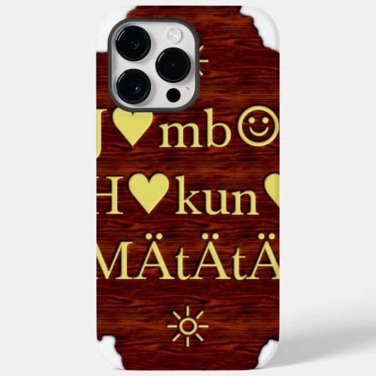 Jambo Hakuna Matata: African Art Print/Graphic Case-Mate iPhone Hülle (Rückseite)