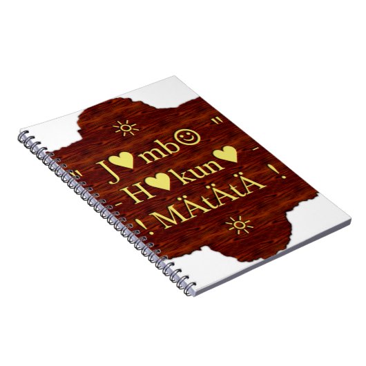 Jambo Hakuna Matata: African Art Print/Graphic Notizblock (Rechte Seite)