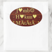 Jambo Hakuna Matata: African Art Print/Graphic Ovaler Aufkleber (Tasche)