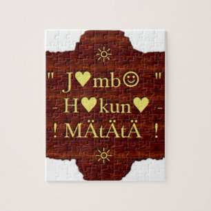 Jambo Hakuna Matata: African Art Print/Graphic Puzzle