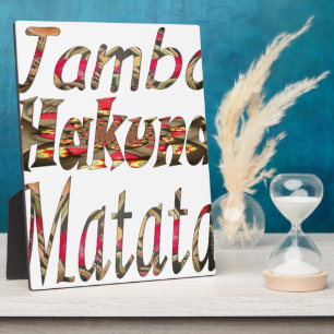 Jambo Hakuna Matata African Vintag Art Print Fotoplatte