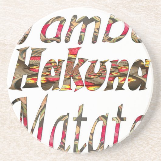 Jambo Hakuna Matata African Vintag Art Print Getränkeuntersetzer (Vorne)