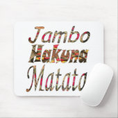 Jambo Hakuna Matata African Vintag Art Print Mousepad (Mit Mouse)
