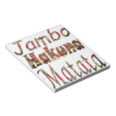 Jambo Hakuna Matata African Vintag Art Print Notizblock (angewinkelt)