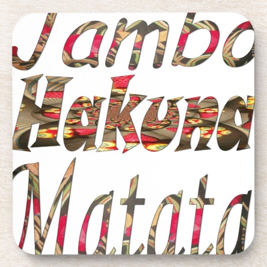 Jambo Hakuna Matata African Vintag Art Print Untersetzer (Vorderseite)